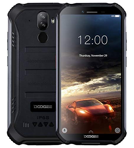 DOOGEE S40 4G Android 9.0 movil Libre Robusto - 5.5'' HD (Gorilla Glass 4) IP68/IP69K Militar Resistente IP68 Impermeable Smartphone, 4650mAh baterÃÂ­a, 2GB+16GB,Dual SIM,GPS,NFC - Negro
