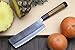 Yoshihiro Kurouchi Black-Forged Blue Steel Stainless Clad Nakiri Japanese Vegetable Knife Ebony Handle (7
