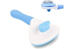 JRKOETY Cat Brush Self Cleaning, Ergonomic Handle,Slicker Cat Brush with Release Button,Tool Suitable for Cats and Dogs Pet Hair Cleaner, Easy to Remove Loose Undercoat ﻿ ﻿