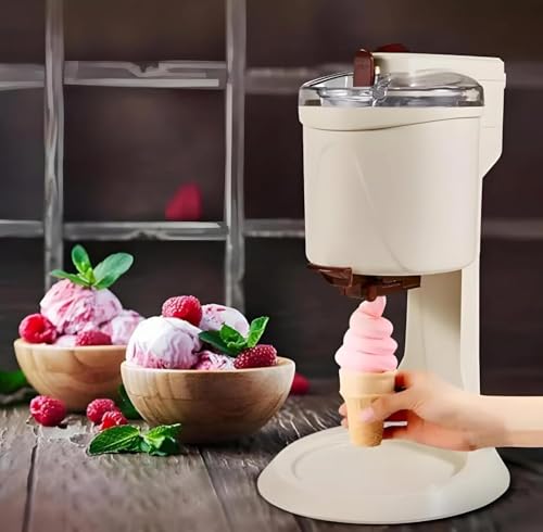Mini Ice Cream Maker Machine, Automatic Soft Serve Frozen Yogurt and Slushie Maker for Home Kitchen, (MULTIPLE COLORS)