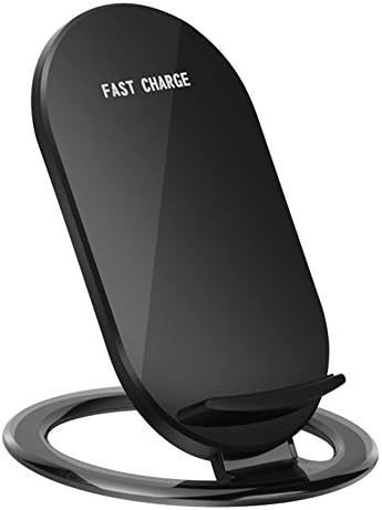 iPhone X Fast Wireless Charger,Qi Quick Charger Wireless Charging Stand Pad for Samsung Galaxy S8 S8 Plus S7 S7 Edeg Note 5 All QI-Enabled Devices,Standard Charge for Apple iPhone X/8/8plus-VEVEL