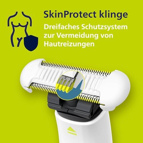 OneBlade Intimate, Intimrasur, Trimmen & Rasieren mit extra Hautschutz, Für eine gründliche und angenehme Rasur – ohne komplett glatt zu rasieren, Modell QP1924/28