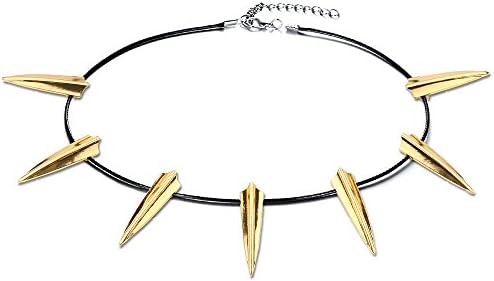 Bishun Black Panther Wakanda King T'Challa Cosplay Pendant Necklace (Gold)