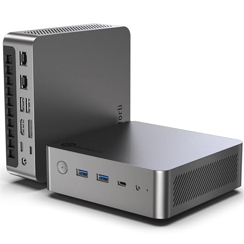Getorli Mini PC AMD Ryzen 7 Pro 8845HS CPU (8C/16T) Radeon 780M Graphics Gaming PC 32GB DDR5 RAM 1TB SSD Small Desktop Computer 4K HDMI and DP WiFi 6 Bluetooth 5.3 for Gaming Home Office and Daily Use
