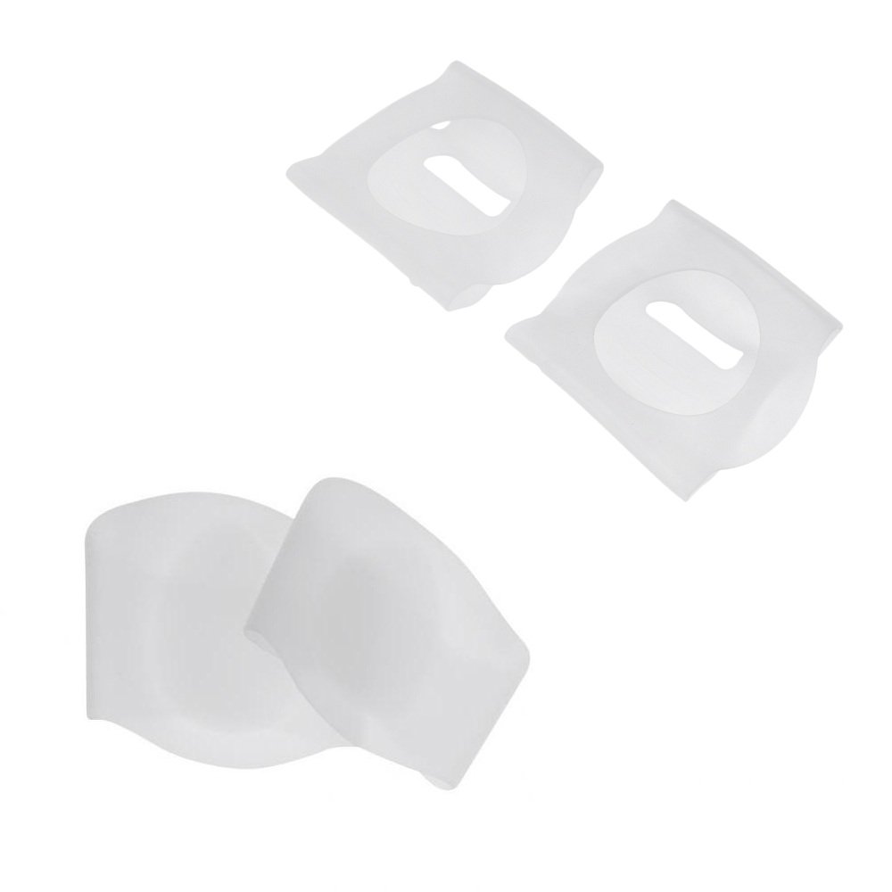 magideal 2pcs clear silicone arch support orthotic insoles pads & o type leg insoles