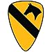 US Army - 1st Cavalry Division SSI Patch Decal - 3.5 Inch Tall Full Color Decal, Sticker