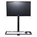 VERSATABLES Fixed Wall Mount Computer Station, Sit Stand Adjustable Height Monitor, Keyboard Workstation, Made in USA, Black