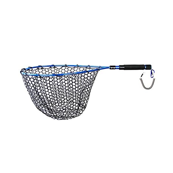 Skysep Angeln Geschenk Faltbarer Spinn-Kescher gummiert Fishing Equipment 80cm Kescher Angeln Netto Taschentiefe 30cm… – Bild 3