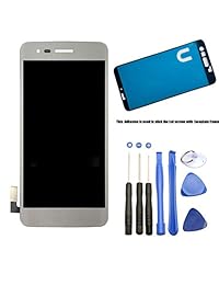 eaglestar visualización LCD digitalizador de visualización táctil montaje completo con herramientas para LG Aristo M210 MS210 Phoenix 3 K8 2017 5" plateado