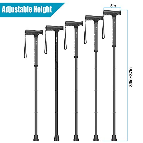 image for Folding Walking Cane for Men and Women, Retractable and Adjustable Col