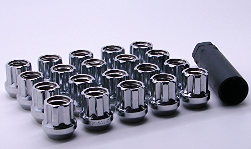 Click Here to See More Images AccuWheel LNS-14200C5O Small Diameter Acorn Spline Drive Open End Chrome Lug Nuts with Key (14mm x 2.0 Thread Size) - Pack of 20 Lugnuts