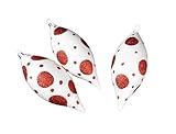 3ct Peppermint Twist Shatterproof White Polka Dot Finial Christmas Ornaments 5