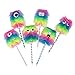 Kicko Rainbow Monster Pen - Pack of 12 Silly-Faced Ballpens - 10-inch Bug Eye Pens Ideas, Party Favors, School, and Office Rewards, Collections, Christmas, Birthdays, and Carnivals
