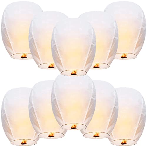 Chinese Lanterns 10Pack Sky Lanterns 100 Biodegradable Paper Lanterns