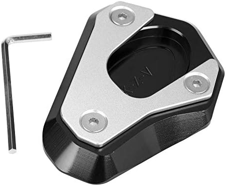 CNC Side stand Enlarge Kickstand Extension Foot Plate Pad For KawasakiZ900 Z900RS Z650 2017-2018 (Black)