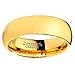 Charming Jewelers Tungsten Wedding Band Ring 7mm Men Women Comfort Fit 18k Yellow Gold Dome Polished Size 7.5