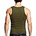 XUDIAN Men Tank Top Sleeveless A-Shirt Crew-Neck, US, Army Green, Size Large