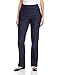 Chic Classic Collection Women's Easy-Fit Elastic-Waist Pant, Dark Shade, 8 Average