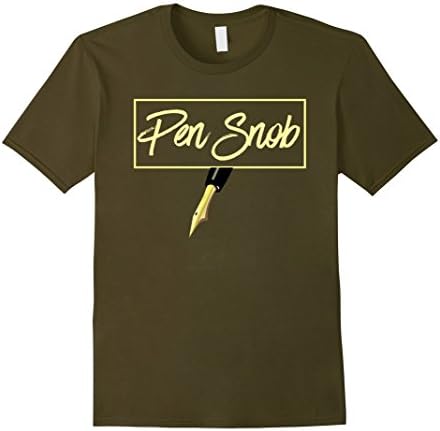 Mens Fountain Pen Tshirt for pen lovers 2XL Olive