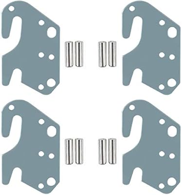 Kyuionty 2 Pcs 10 Bed Frame Hooks Wooden Bed Rail Hook Plates For Headboard Replacement Wooden Bed Parts Or New Bed Construction Furniture Replacement Parts