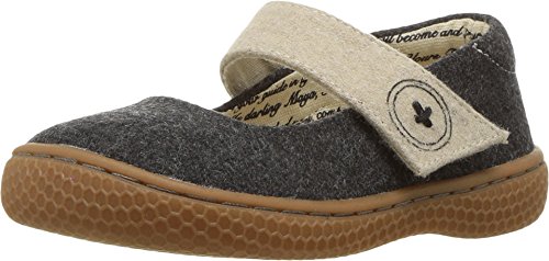 Livie & Luca Girls' Carta II Mary Jane Flat, Charcoal, 9 Medium US Toddler