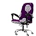 Deisy Dee Computer Office Chair Covers for Stretch Universal Rotating Chair Desk Chairs ONLY Chair Covers (Purple Tree, Medium)