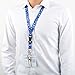 DYZD Neck Lanyard Neck Strap 16 Inches Starry Band Lanyard Strings Metal Ring For Name Tag Badge Holders, Keys, Keychains, Cell Phones, Cameras, USB - 5 Colors (Style 2,5 PCS)