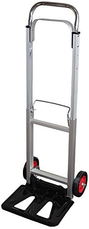 CYYR Aluminum Portable Luggage Cart Heavy Duty Folding 2-Wheel Hand Truck 198.41 lb Capacity