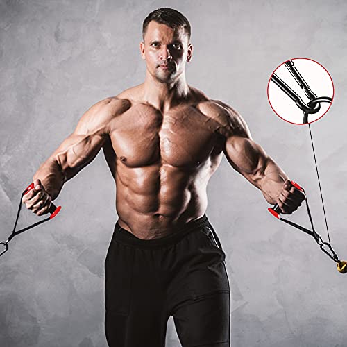 TriFlexUSA Elite Resistance Band Handles with Black Clips 2 pcs Heavy