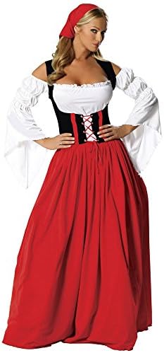 CLUBCORSETS Ladies Wench Oktoberfest German Beer Maid Fancy Dress Costume Medieval Womens