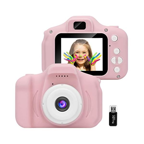 GlobalCrown Kids Camera,Mini Rechargeable Child Digital Camera Shockproof Video Camcorder Gifts for 3-8 Year Old Boys…