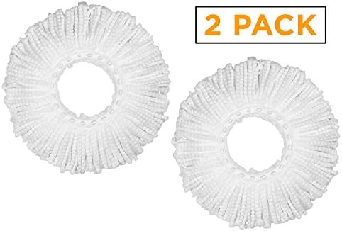 Arevo Microfiber Spin Mop Replacement Head, 360 Spinning Mop Refills, Machine-Washable, Set of 2