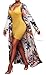 LUKYCILD Women Open Front Floral Print Long Kimono Cardigan Coat Beach Cover Up Size M(US S) (Floral)
