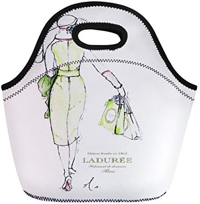 Ablitt Lunch Bags Green Designer Slumber Laduree Lady Shopping Lauder Paris neoprene lunch bag lunchbox tote bag portable picnic bag cooler bag
