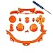 Xbox 360 Orange Full Parts Set (Thumbsticks, D-pad, Buttons, Triggers, Bumpers, Bottom Trim) for your controller (ABXY,Guide,Start, Back)
