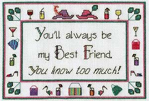 Pegasus Originals Sassy Sayings Best Friends Counted Cross Stitch Chartpack