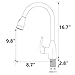 Hotis Commercial Pull Out Single Handle Stainless Steel Pull Down Sprayer Kitchen Sink Faucet, Brushed Nickel Kitchen Faucet with Escutcheon