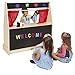 ECR4Kids Birch Hardwood Play Puppet Theater with Flannel Board for Felt Letters, Puppet Theater for Kids with Curtains, GREENGUARD Gold Certified, Puppets for Kids, Kids Shows