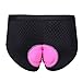 Baleaf Women's 3D Padded Coolmax Bicycle Cycling Underwear Shorts, Black, Small