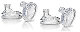 Nuby (2 Packs), 4 Count Super Spout No Spill Replacement Spouts, Clear
