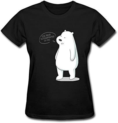 Women Design We Bare Bears Ice Bear Is Disappointed In You T Shirts Black XXL