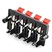 Tegg 5 PCS 8 Position 2 Row Push Release Connector Plate Stereo Speaker Terminal Strip Block