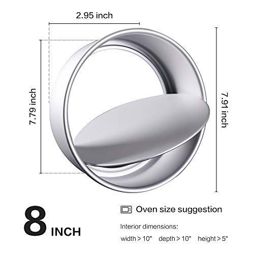 Bakerdream Anodized Aluminum Round Cheesecake Pan with Removable Bottom Bakeware Round Cake Pan (8 inch)