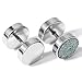 PiercingJ 12pcs 16G Stainless Steel Glitter Barbell Stud Earring Fake Cheater Piercing Ear Plug 00G (10MM) Gauge Look
