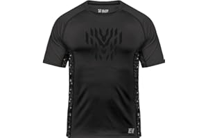 Compression Shirt for Kids - Short Sleeve Base Layer for Kids - Bamboo Shirt - Workout & Sports Clothing - Cool Dry - Black