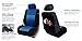 FH Group FB060115 Trendy Elegance Full Set Car Seat Covers, Airbag Compatible & Split Bench, Blue/Black Color - Fit Most Car, Truck, SUV, or Van