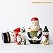 5PCS/Set Wooden Matryoshka Doll, Handmade Santa Wooden Russian Nesting Dolls Gift Matreshka Handmade Crafts for Christmas (Wishing Doll Set)