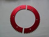Go Kart Racing Sprocket - Aluminum 2-piece - For Use with #35 Chain (58, Red)