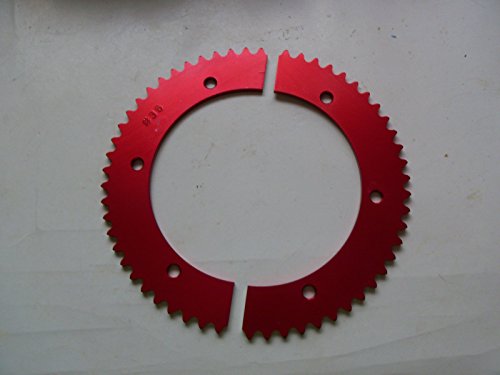 Go Kart Racing Sprocket - Aluminum 2-piece - For Use with #35 Chain (58, Red)