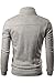 Azbro Men's Highneck Zip Up Casual Jacket & Outcoat, BLACK-L